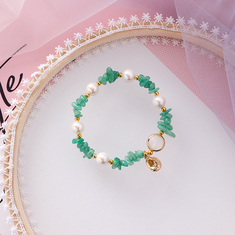 Venta al por mayor Pulsera de cuentas de cristal de perla de concha